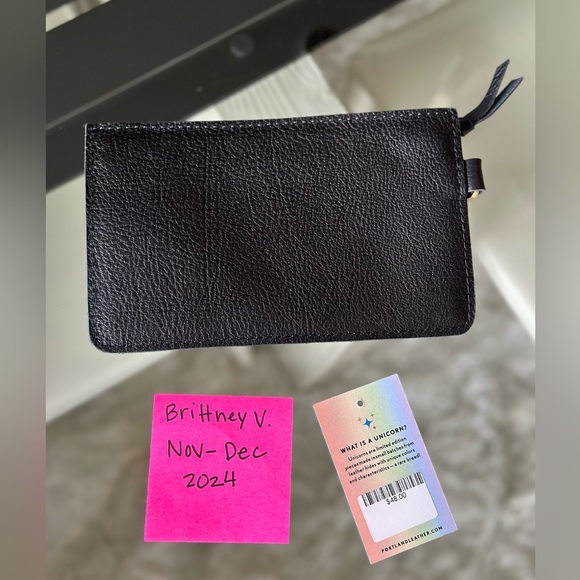 Rare!! Pebbled Black Adriana Pouch Portland Leather Goods - Picture 2 of 3